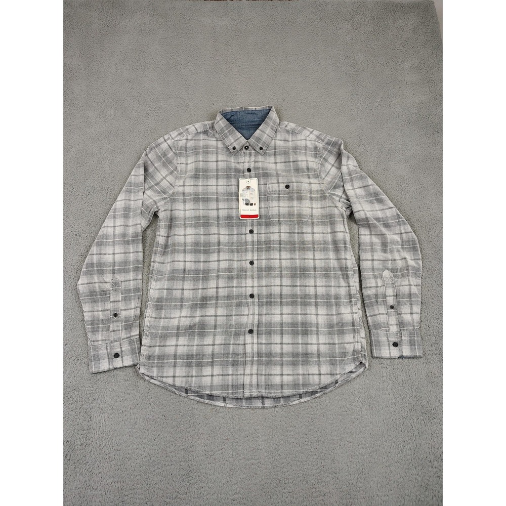 Michael‎ Bastian Shirt Mens Medium Gray Plaid Button Down Long Sleeve Casual
